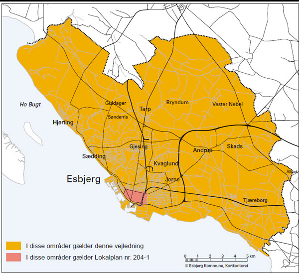 Skiltevejledning for område udenfor indre by